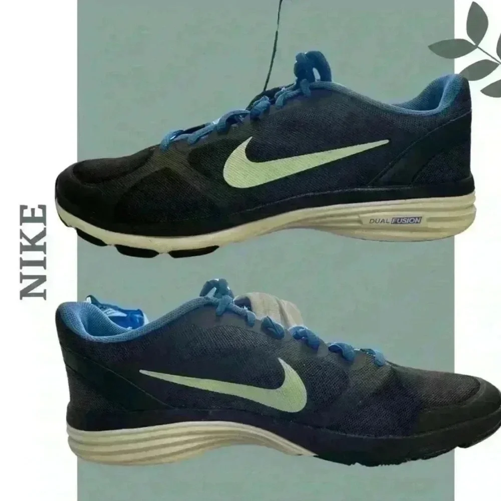 Nike Dual Fusion Running Shoes Size 8 Blue Black - Picture 3 of 7
